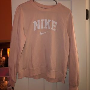 Light Pink and White Nike Sweatshirt